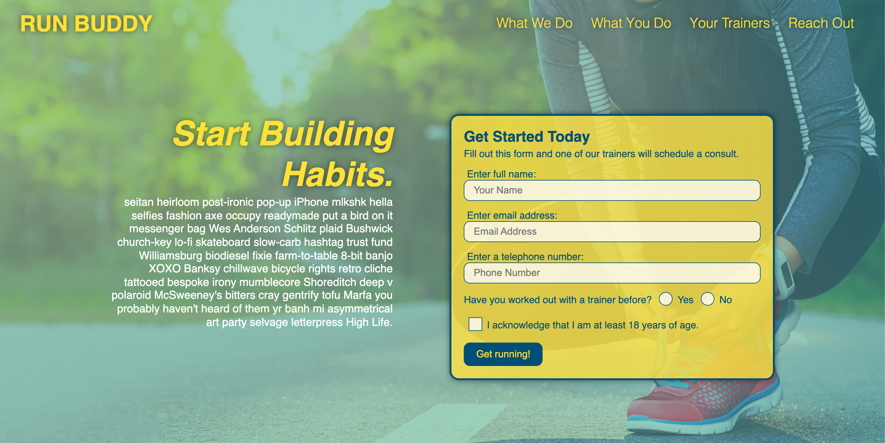 run-buddy project main page